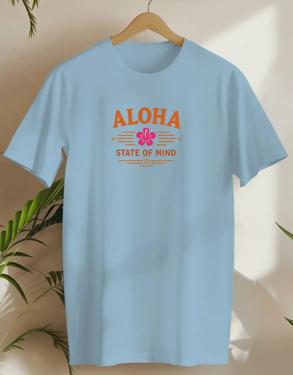 Aloha State Of Mind-T-shirt-Light Blue-AMCC.STORE