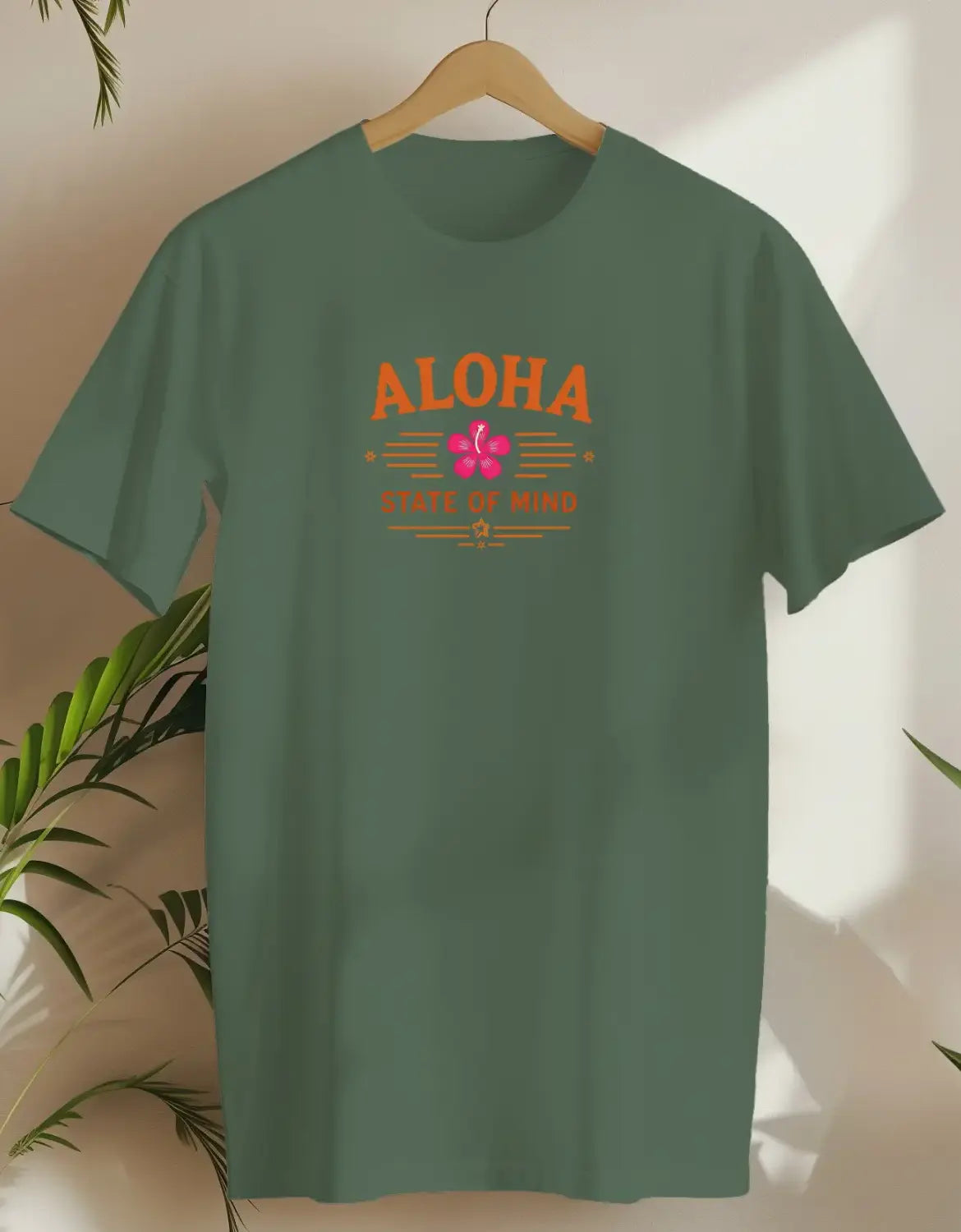 Aloha State Of Mind-T-shirt-Military Green-AMCC.STORE