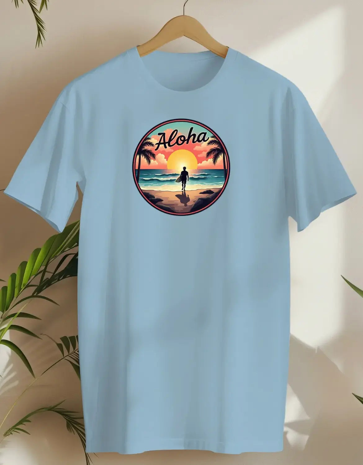 Aloha Surfer-T-shirt-Light Blue-AMCC.STORE