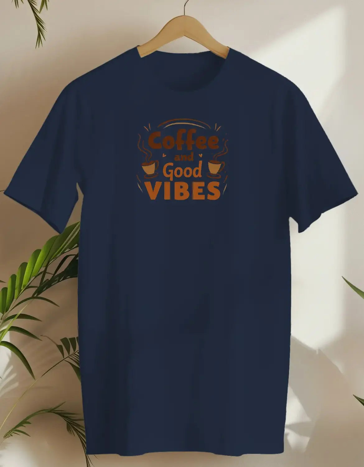 Coffee And Good Vibes 2-T-shirt-Navy-AMCC.STORE