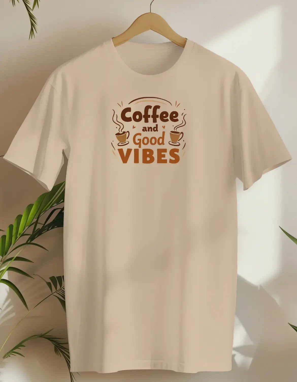 Coffee And Good Vibes 2-T-shirt-Sand-AMCC.STORE