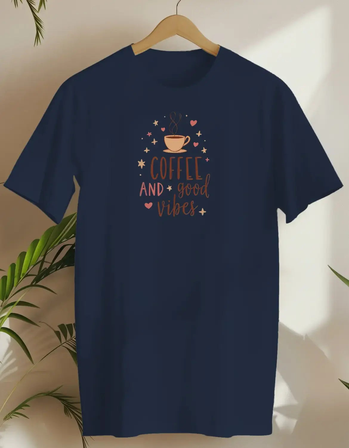 Coffee And Good Vibes 3-T-shirt-Navy-AMCC.STORE