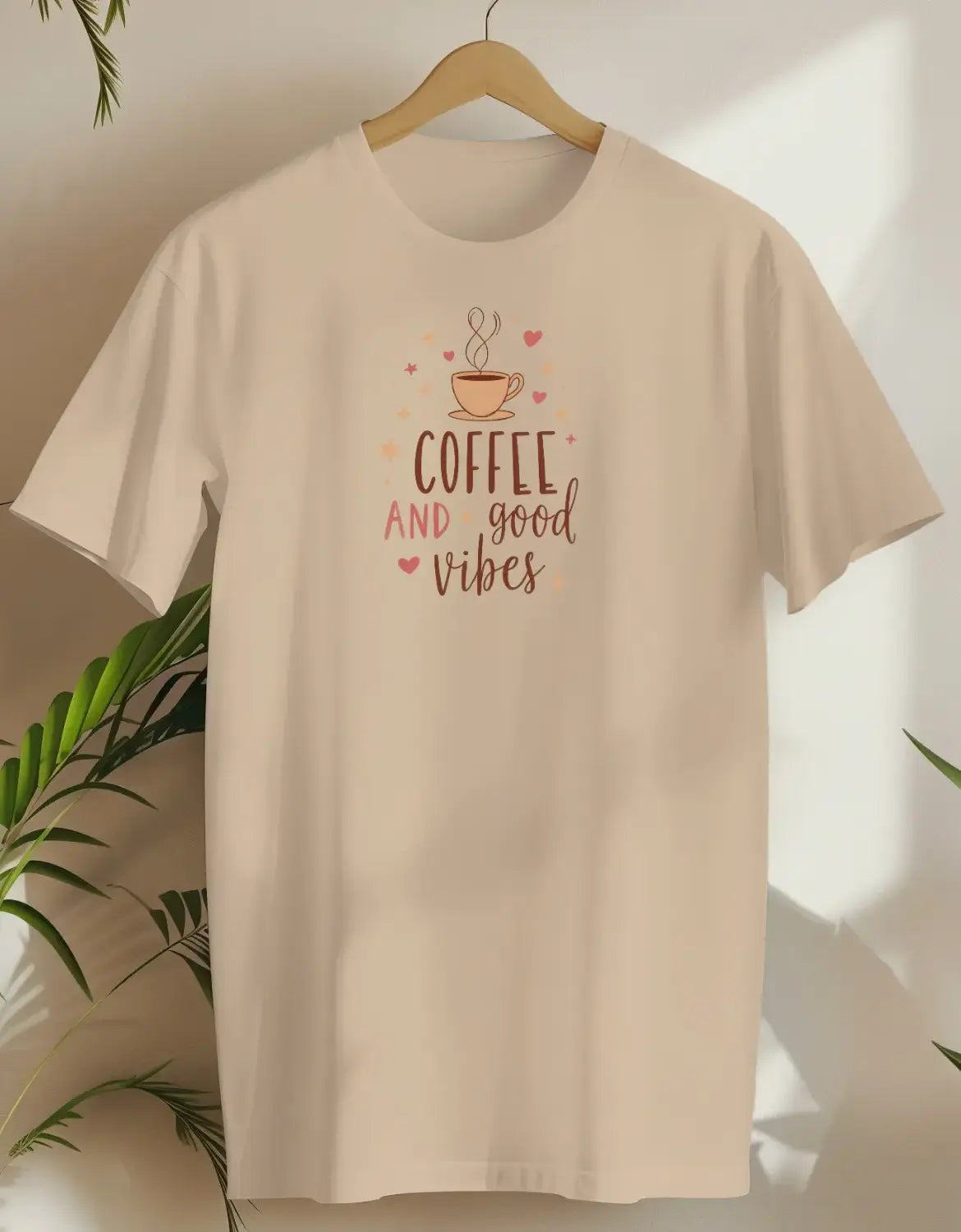 Coffee And Good Vibes 3-T-shirt-Sand-AMCC.STORE