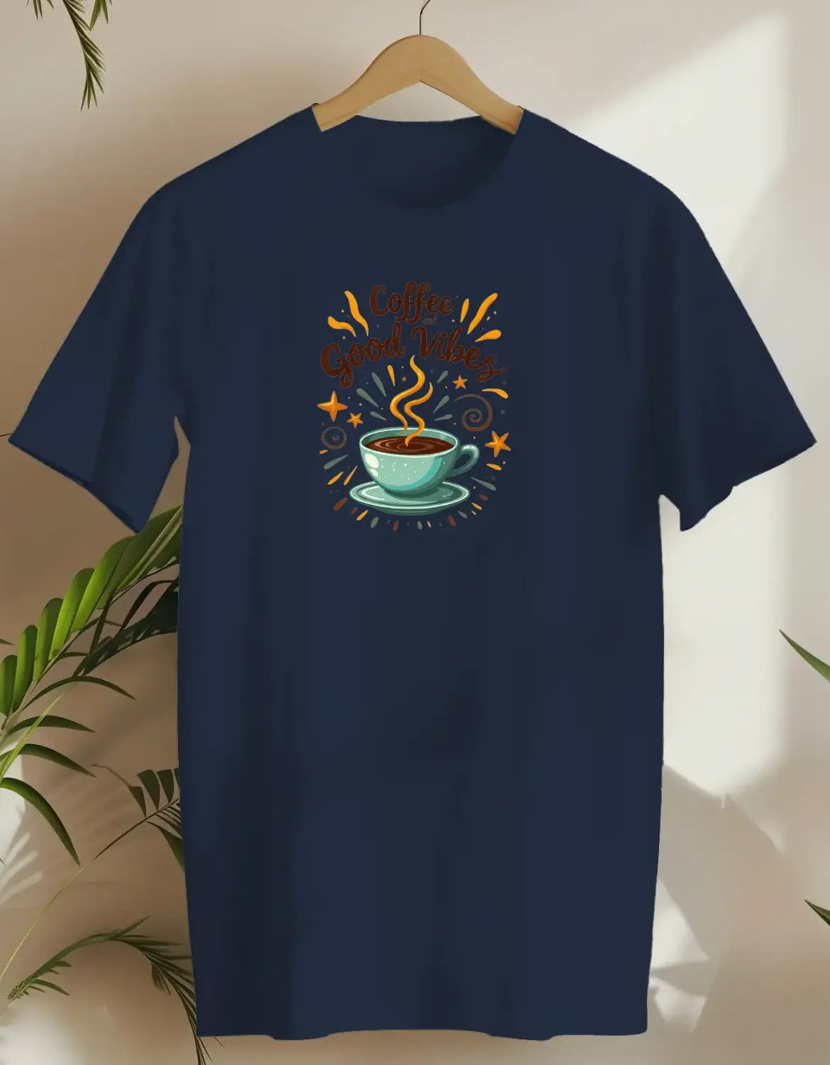 Coffee And Good Vibes 4-T-shirt-Navy-AMCC.STORE