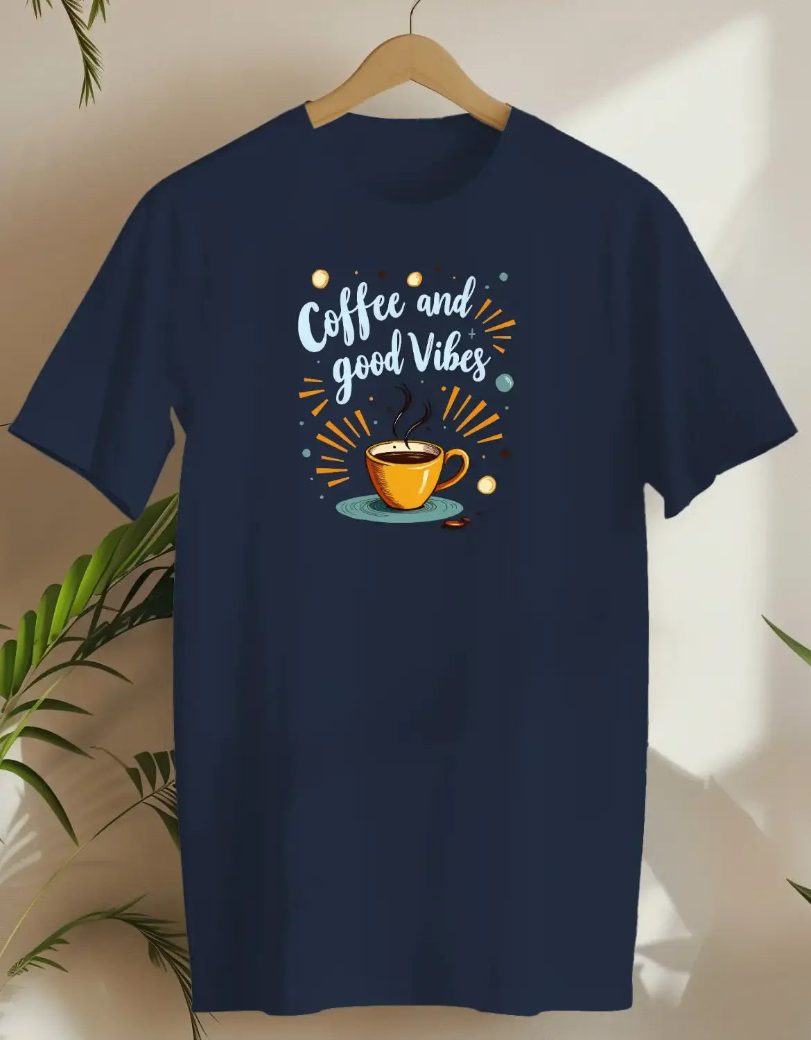 Coffee And Good Vibes 5-T-shirt-Navy-AMCC.STORE