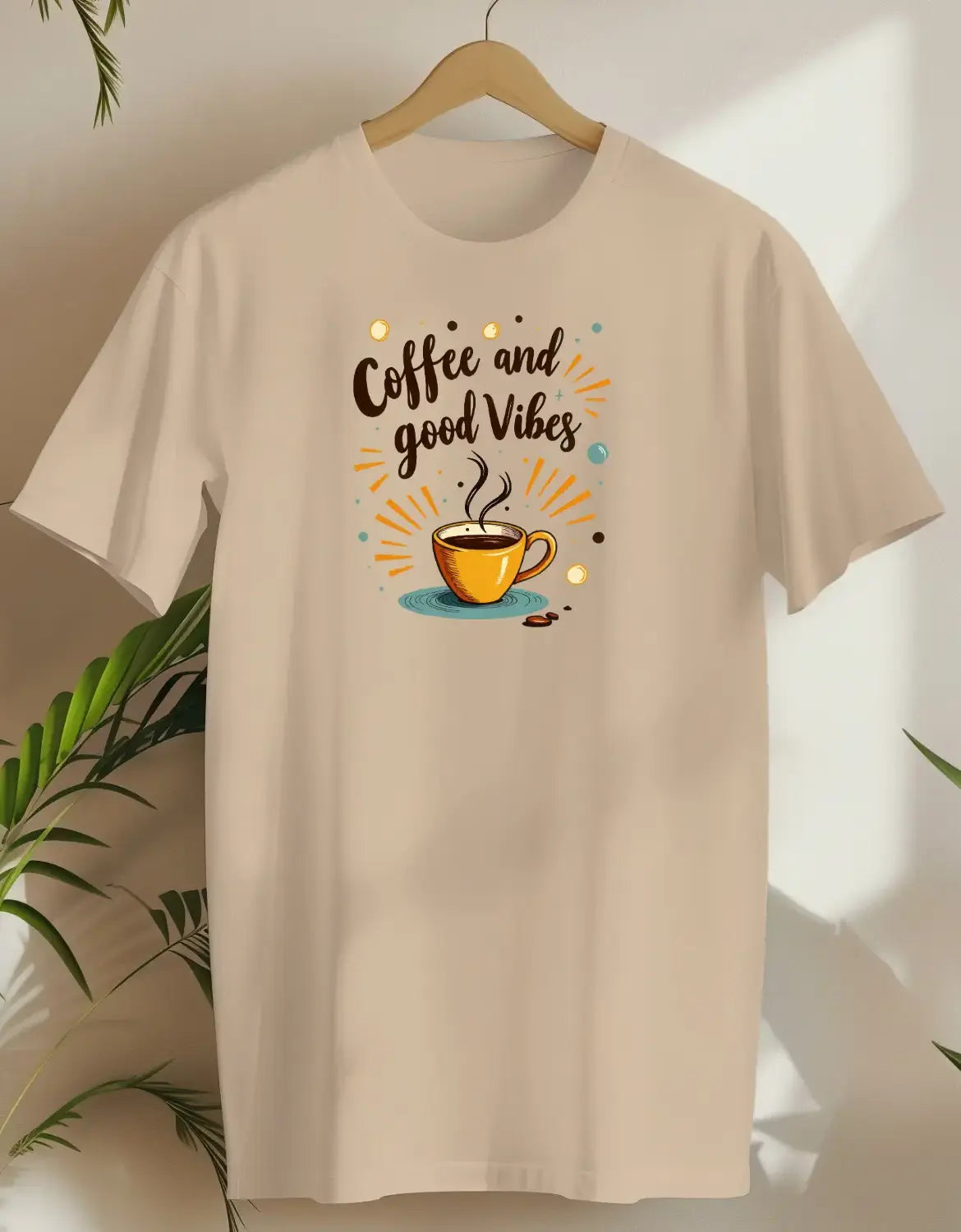 Coffee And Good Vibes 5-T-shirt-Sand-AMCC.STORE