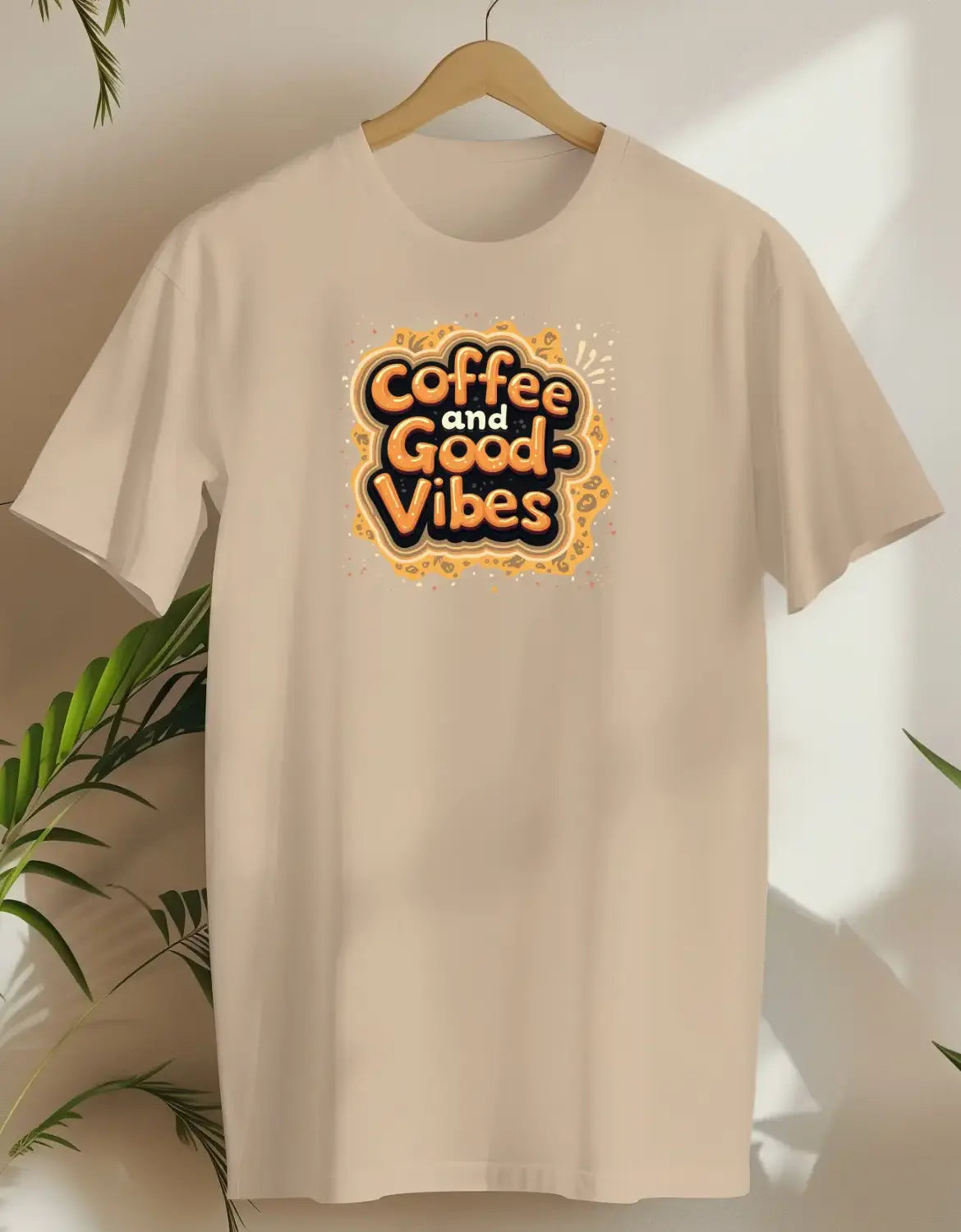 Coffee And Good Vibes 6-T-shirt-Sand-AMCC.STORE