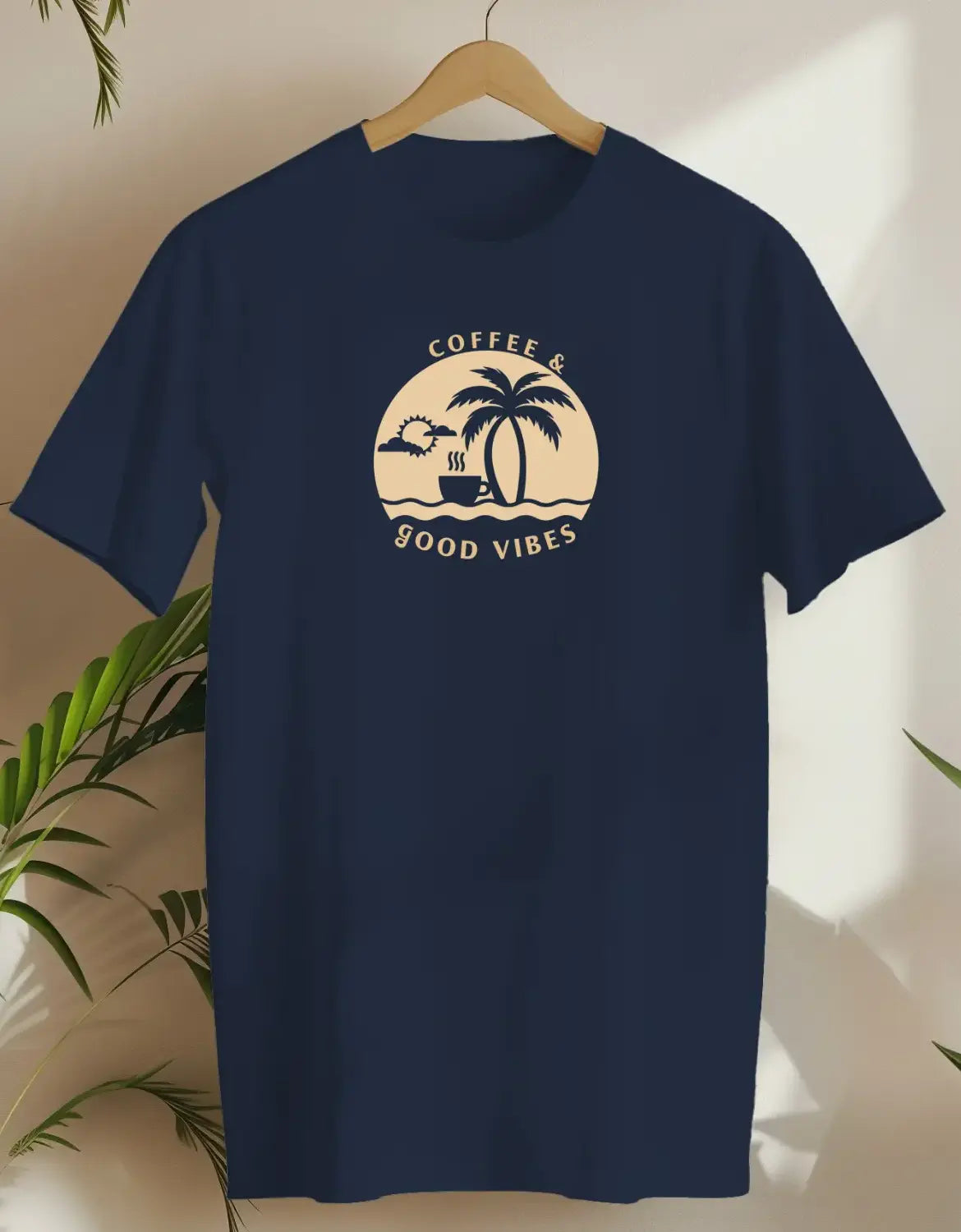 Coffee And Good Vibes 8-T-shirt-Navy-AMCC.STORE