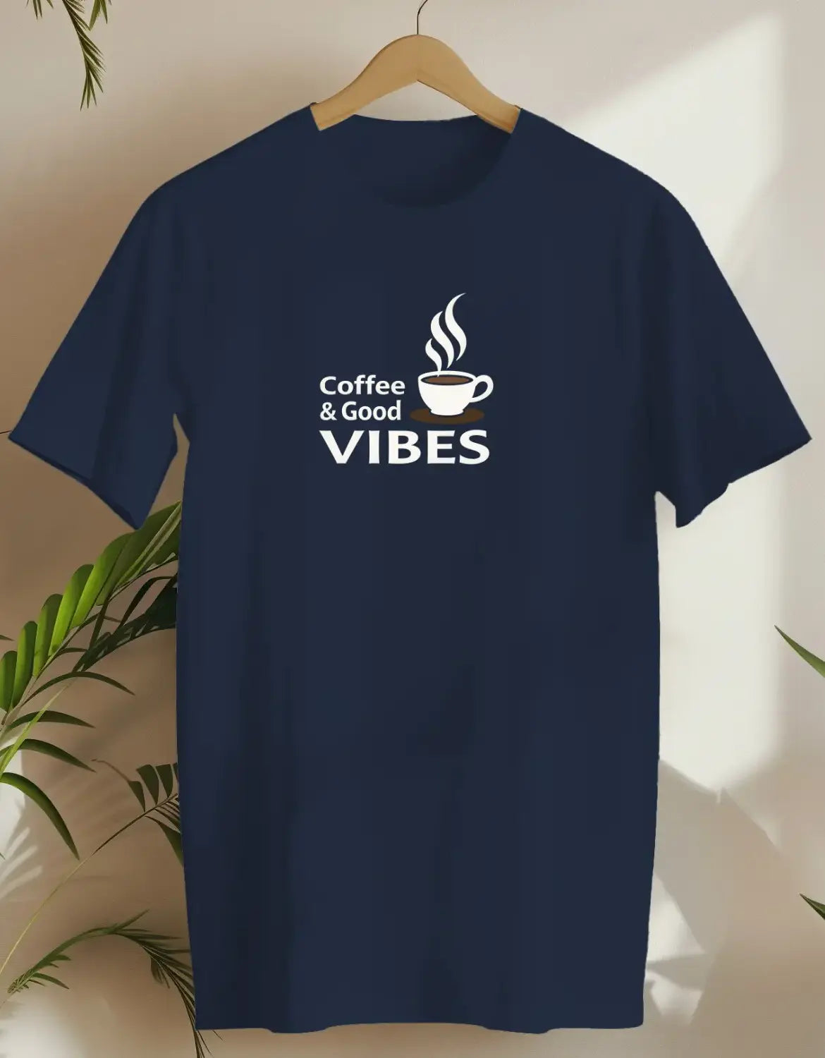 Coffee And Good Vibes 9-T-shirt-Navy-AMCC.STORE