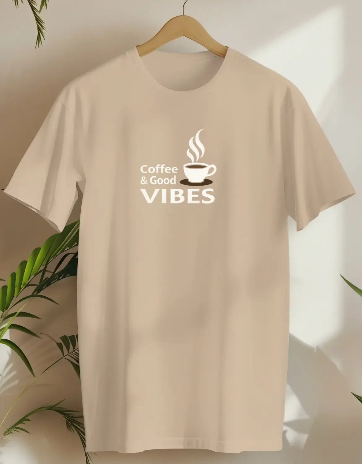 Coffee And Good Vibes 9-T-shirt-Sand-AMCC.STORE