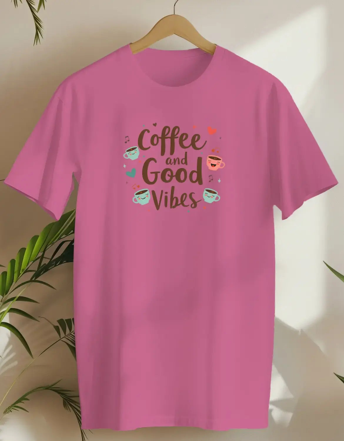 Happy Coffee And Good Vibes-T-shirt-Azalea-AMCC.STORE