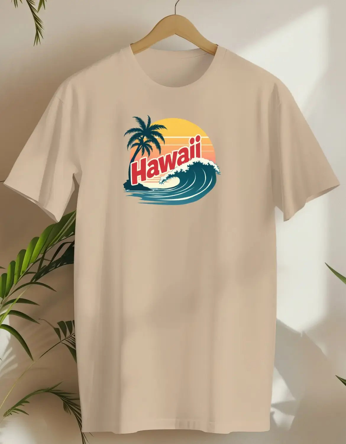 Hawaii Wave-T-shirt-Sand-AMCC.STORE
