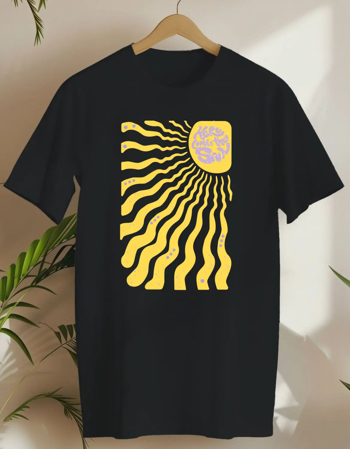 Here Comes The Sun-T-shirt-Black-AMCC.STORE