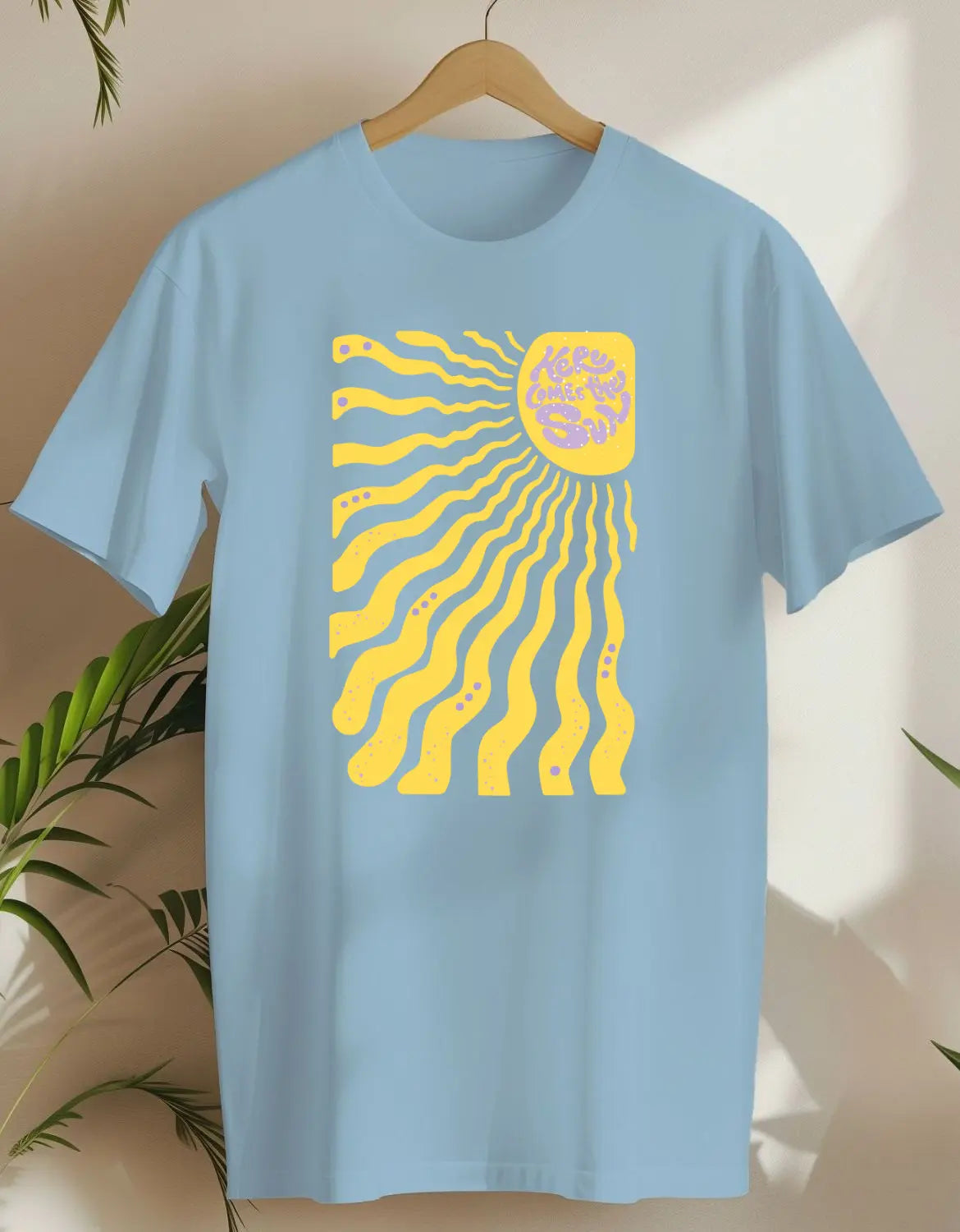 Here Comes The Sun-T-shirt-Light Blue-AMCC.STORE