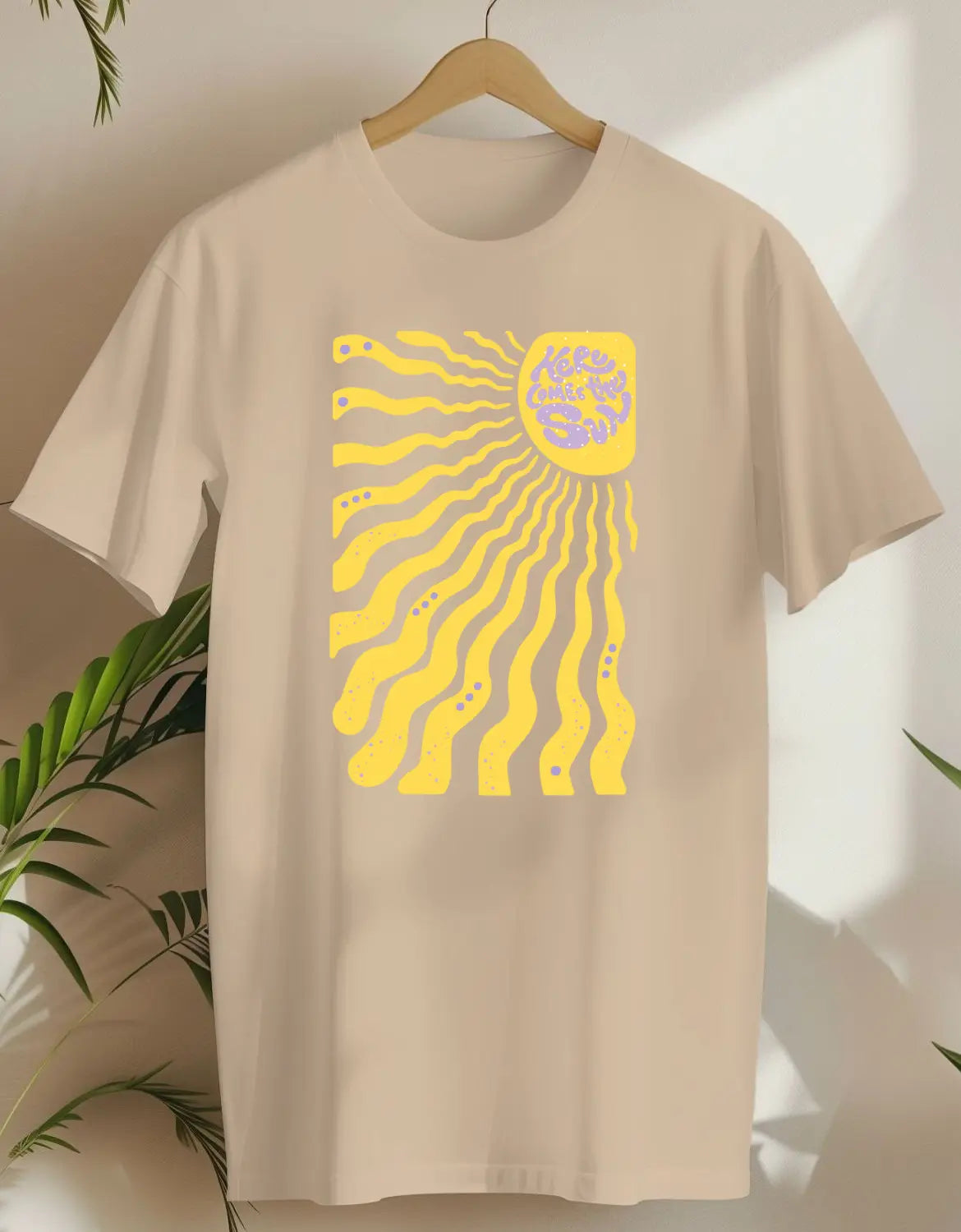 Here Comes The Sun-T-shirt-Sand-AMCC.STORE