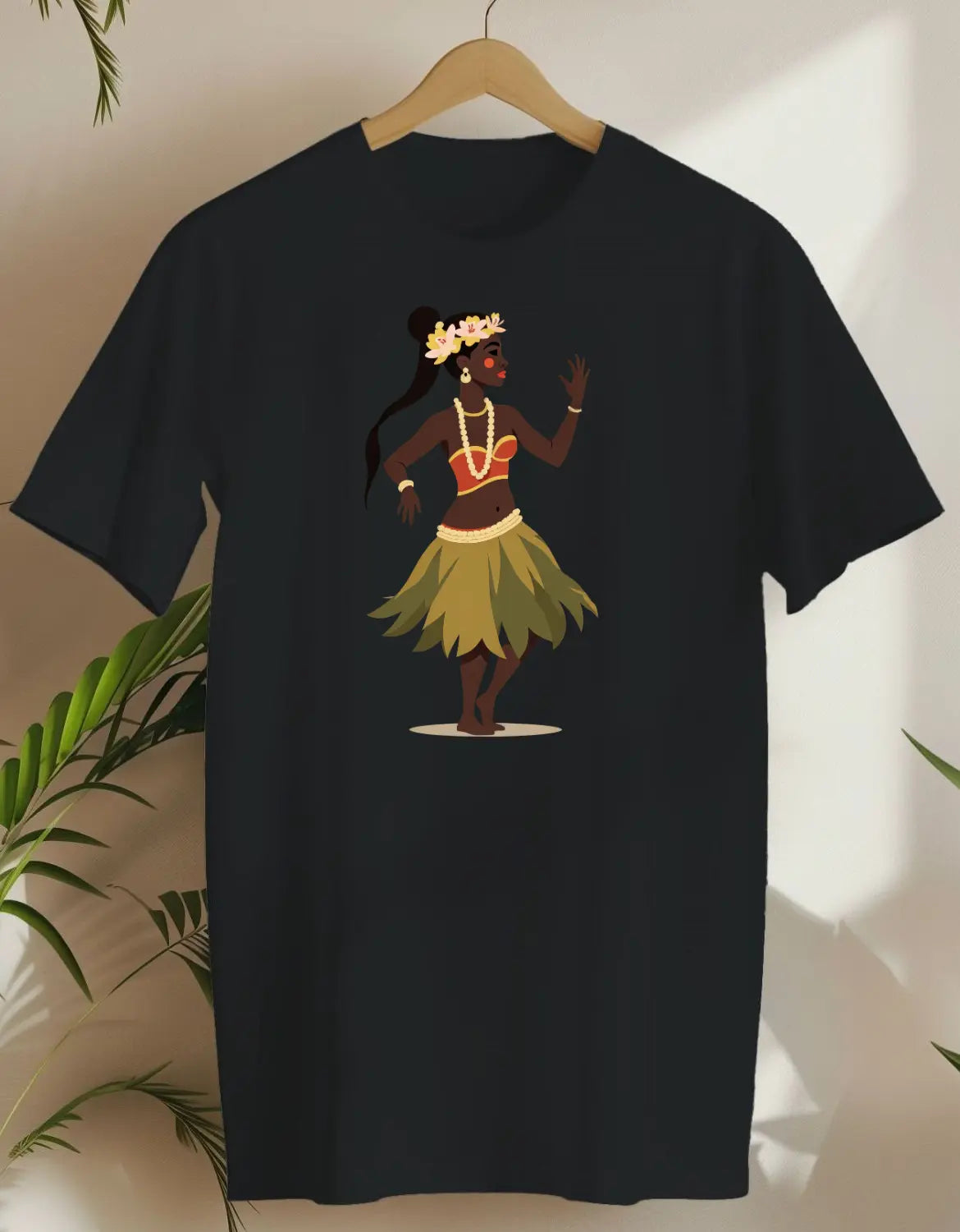 Hula Abstract-T-shirt-Black-AMCC.STORE