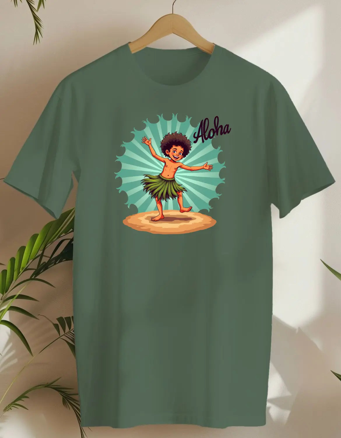 Hula Boy-T-shirt-Military Green-AMCC.STORE