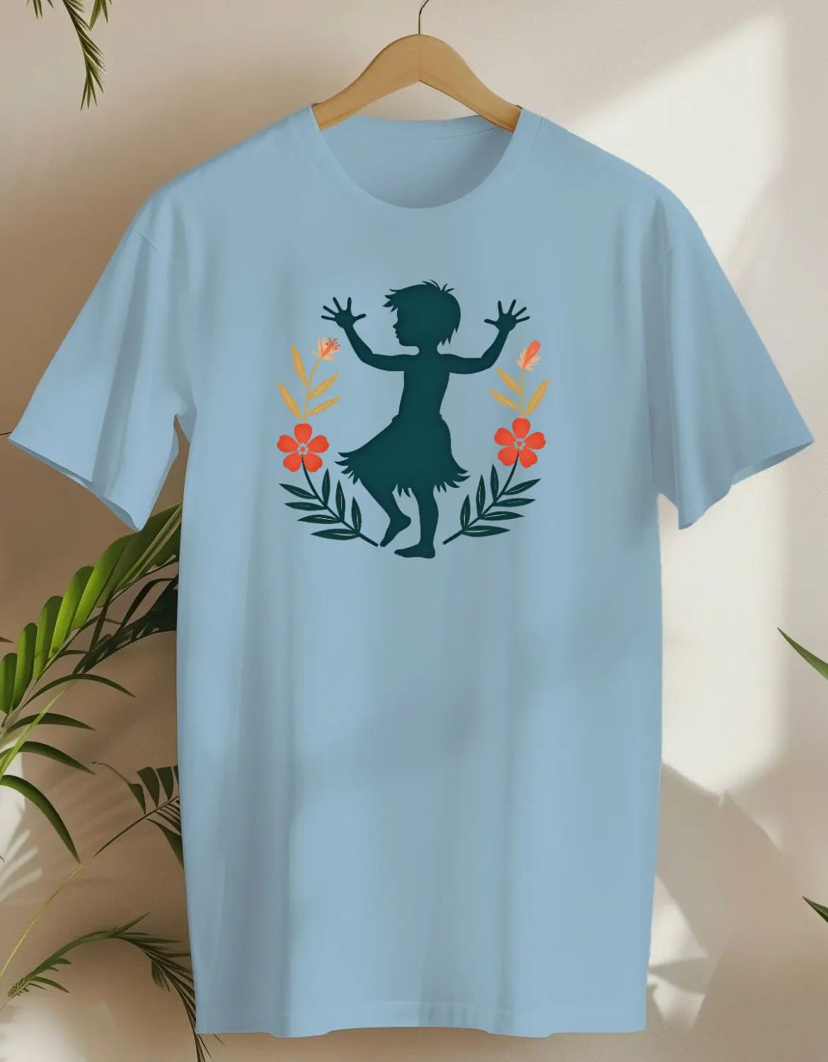 Hula Tropical-T-shirt-Light Blue-AMCC.STORE