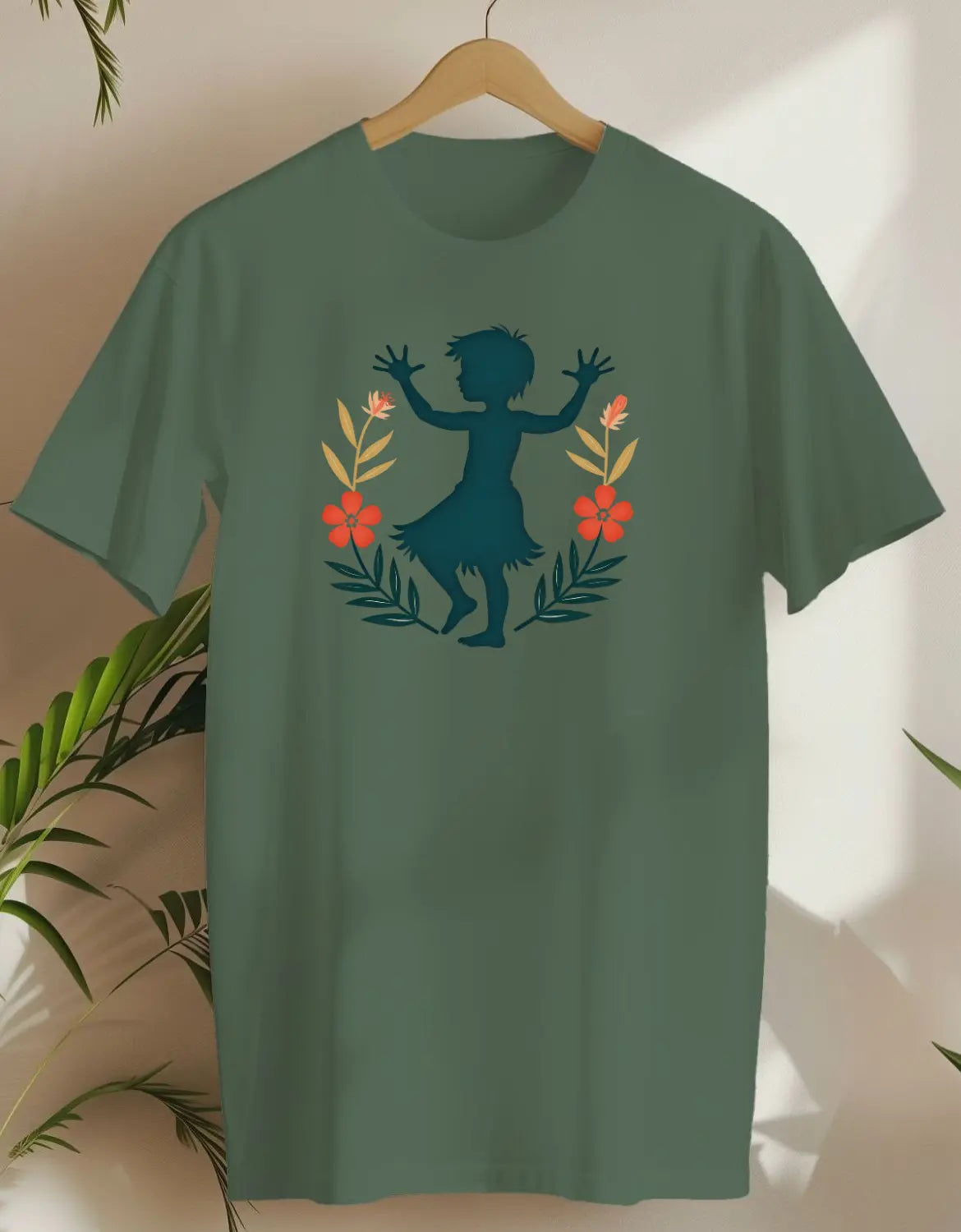 Hula Tropical-T-shirt-Military Green-AMCC.STORE
