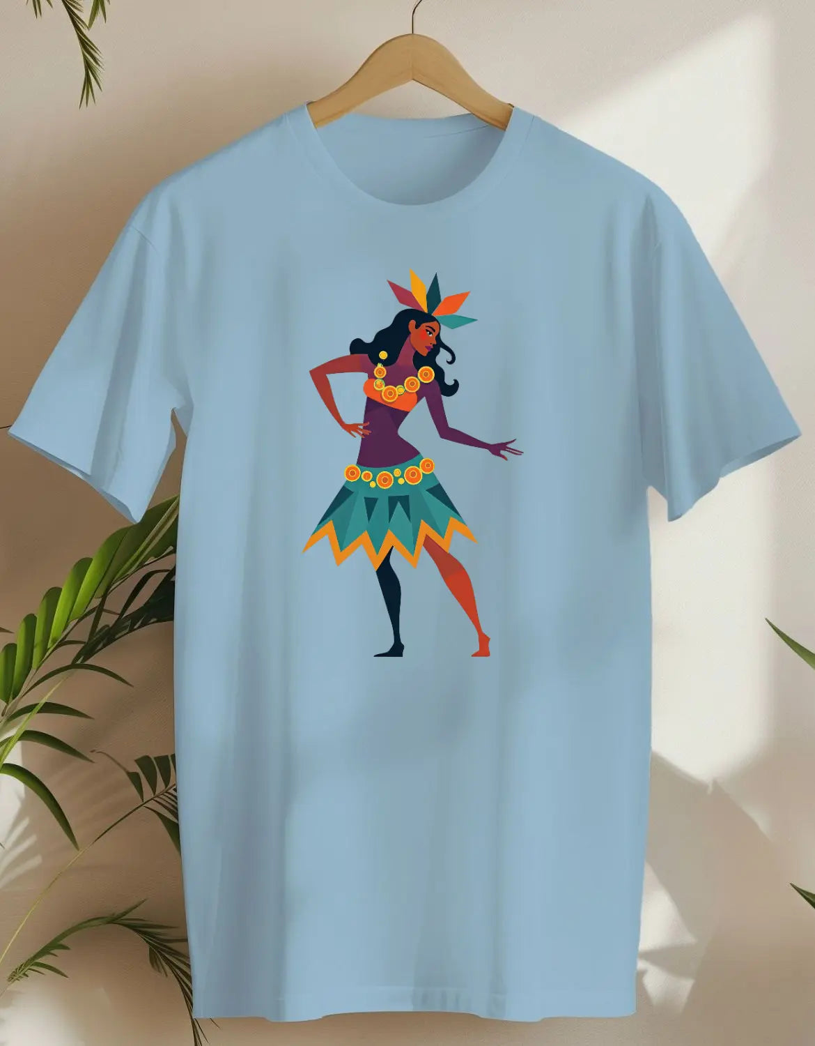 Hula Vibe-T-shirt-Light Blue-AMCC.STORE