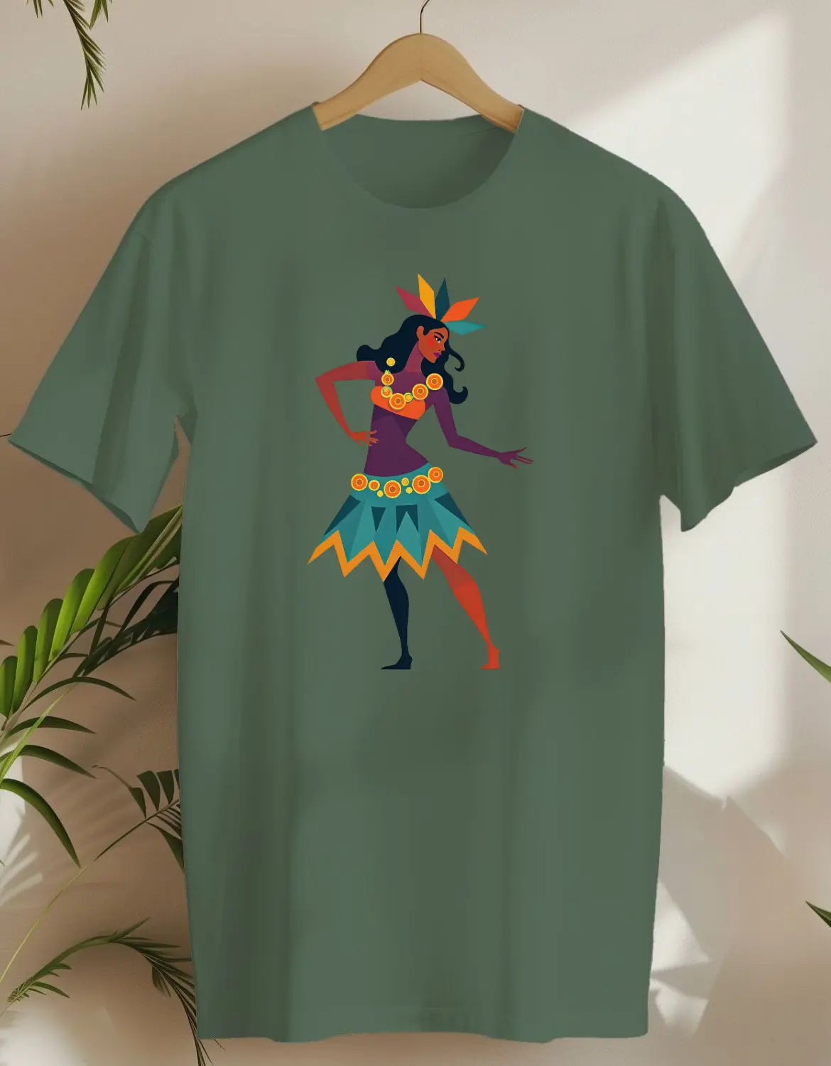 Hula Vibe-T-shirt-Military Green-AMCC.STORE