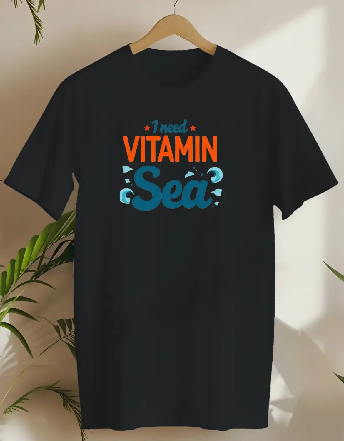 I Need Vitamin Sea-T-shirt-Black-AMCC.STORE