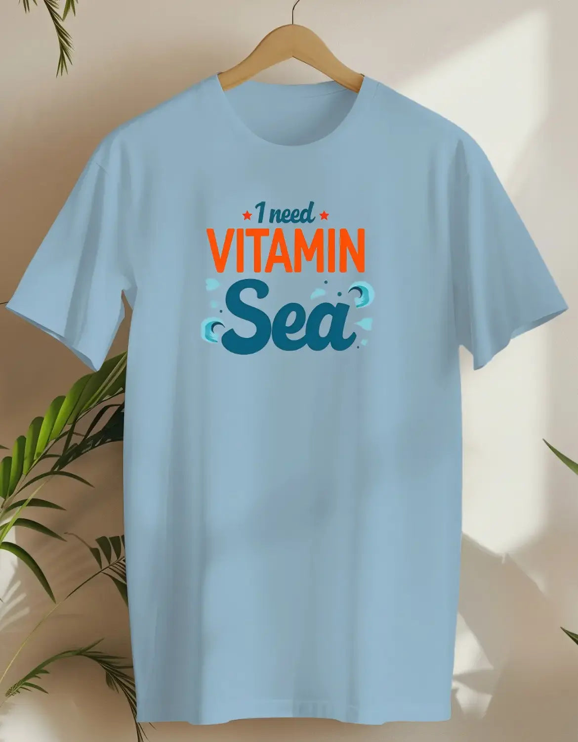 I Need Vitamin Sea-T-shirt-Light Blue-AMCC.STORE