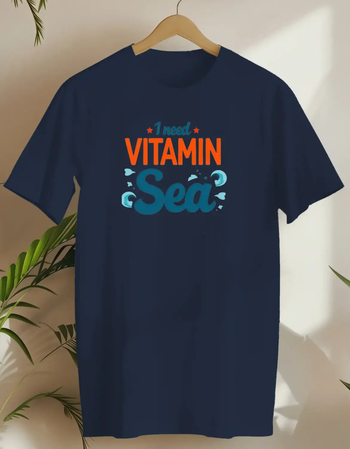 I Need Vitamin Sea-T-shirt-Navy-AMCC.STORE