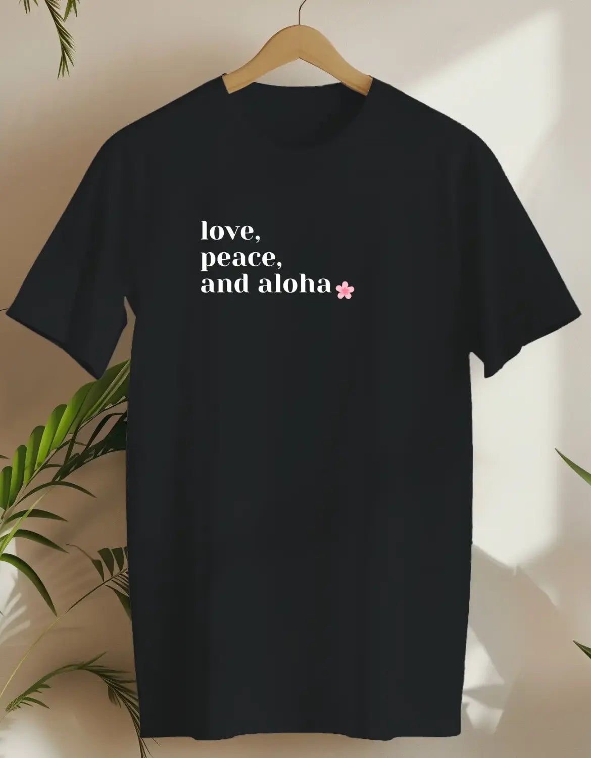 Love Peace And Aloha-T-shirt-Black-AMCC.STORE