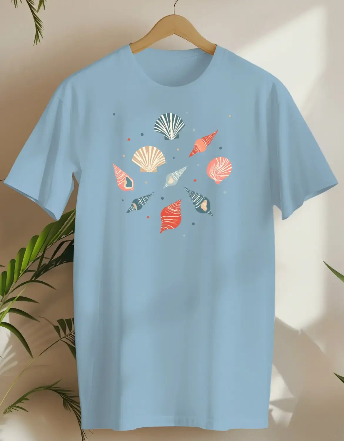 Nostalgic Shellscape-T-shirt-Light Blue-AMCC.STORE