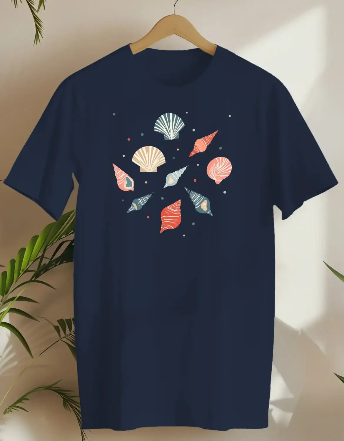 Nostalgic Shellscape-T-shirt-Navy-AMCC.STORE