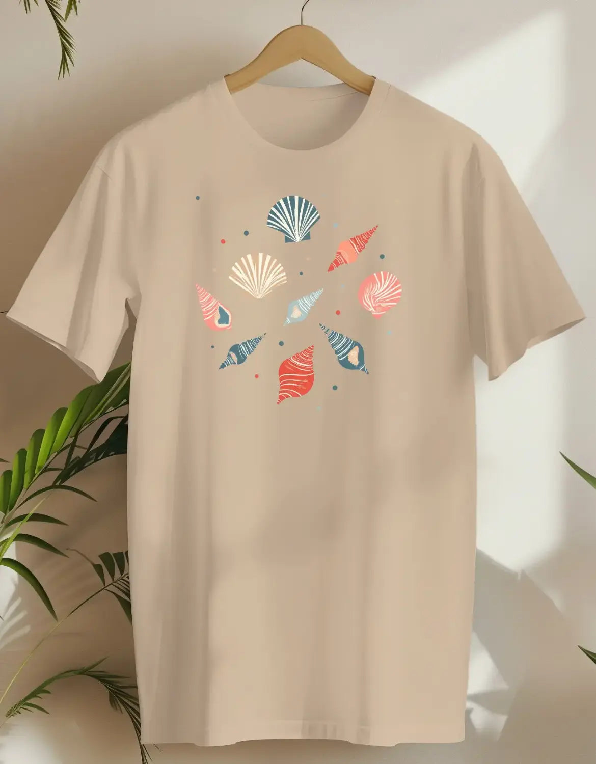 Nostalgic Shellscape-T-shirt-Sand-AMCC.STORE