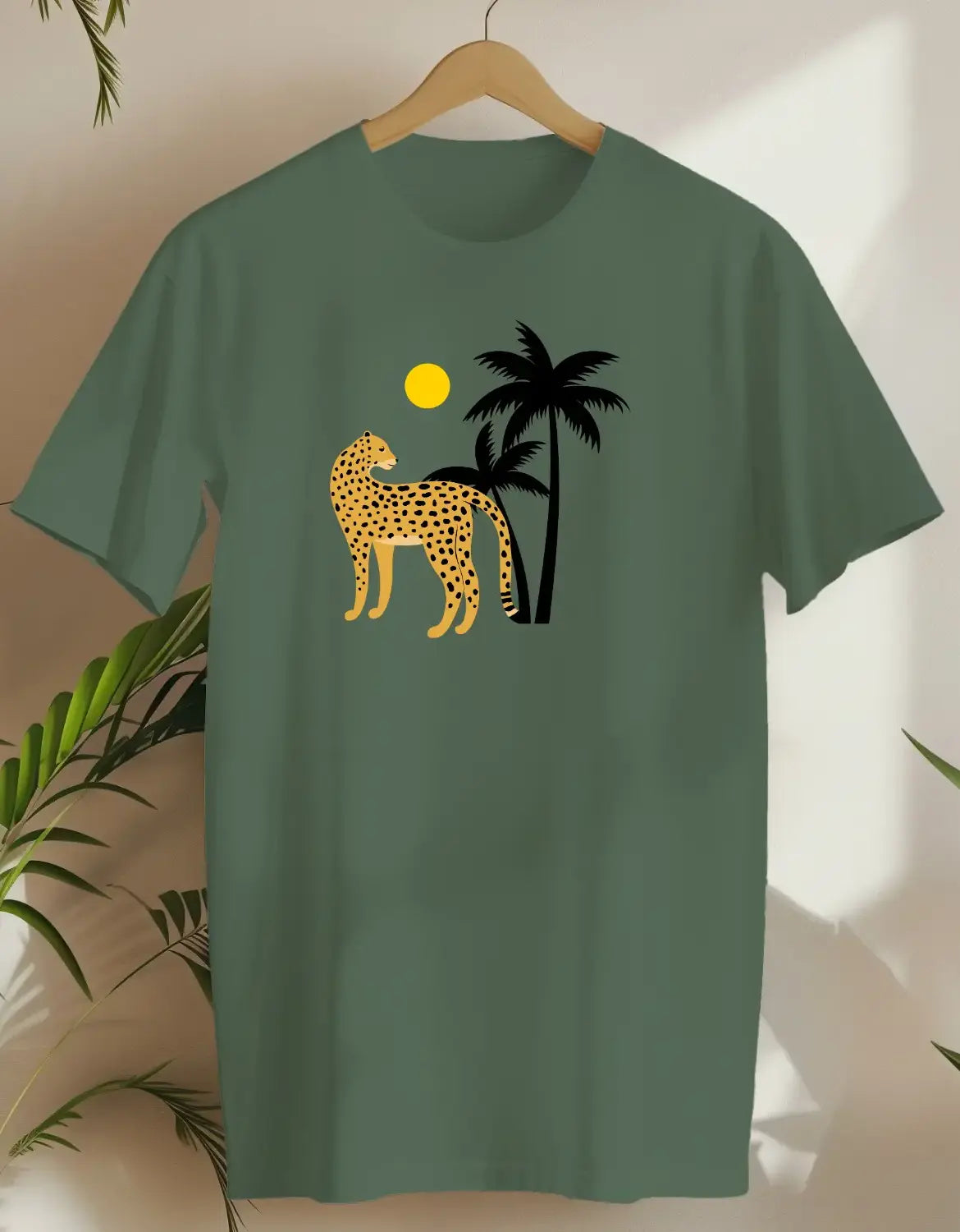 Palm Cat 2-T-shirt-Military Green-AMCC.STORE