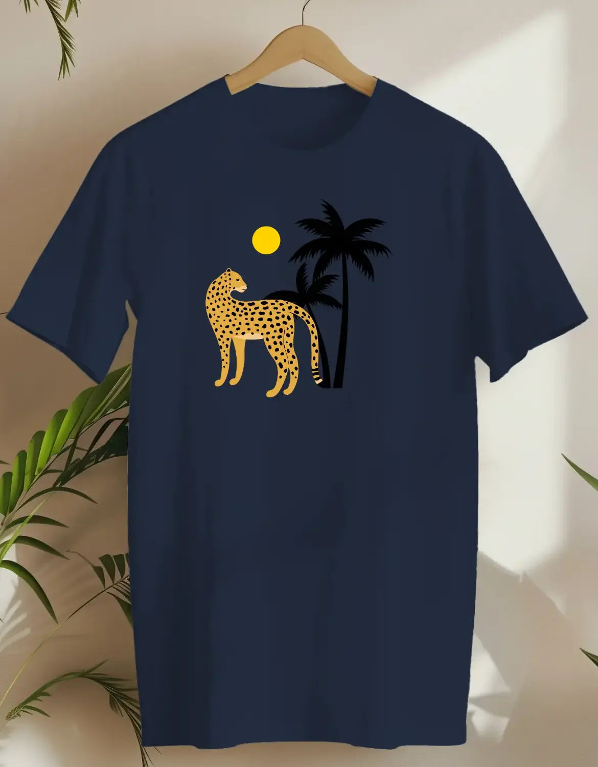 Palm Cat 2-T-shirt-Navy-AMCC.STORE