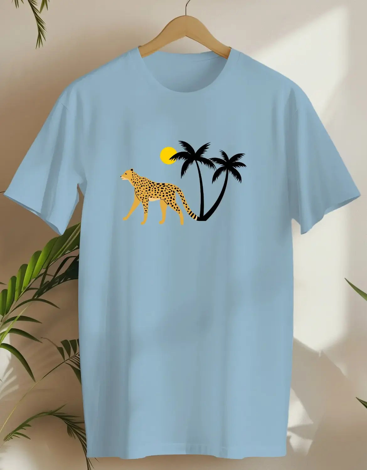 Palm Cat 3-T-shirt-Light Blue-AMCC.STORE