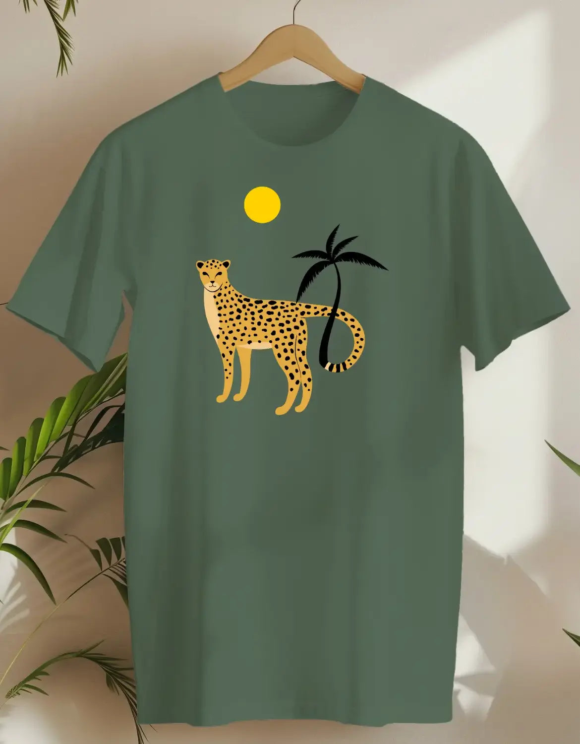 Palm Cat 6-T-shirt-Military Green-AMCC.STORE