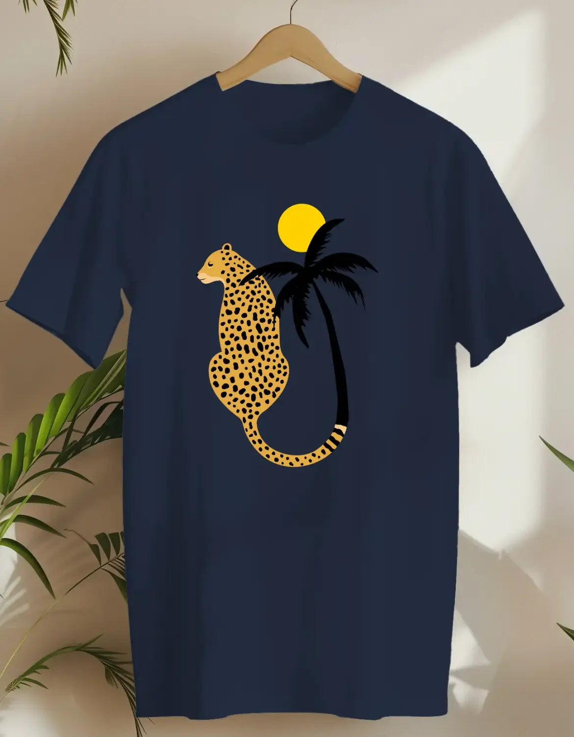 Palm Cat-T-shirt-Navy-AMCC.STORE