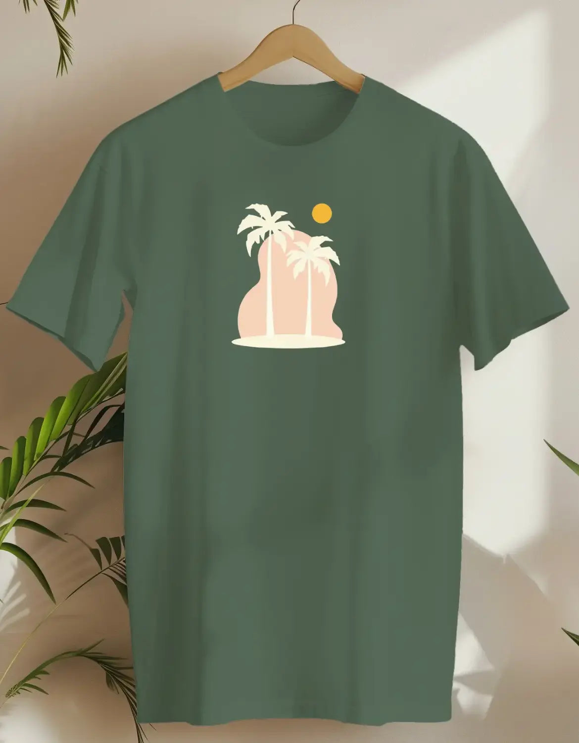 Palm Oasis-T-shirt-Military Green-AMCC.STORE