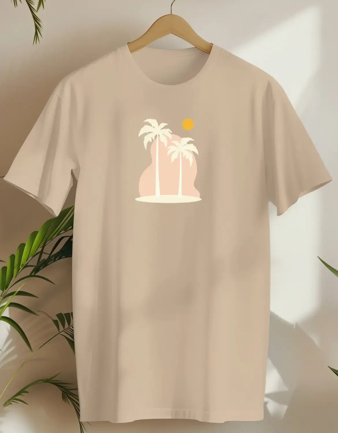 Palm Oasis-T-shirt-Sand-AMCC.STORE