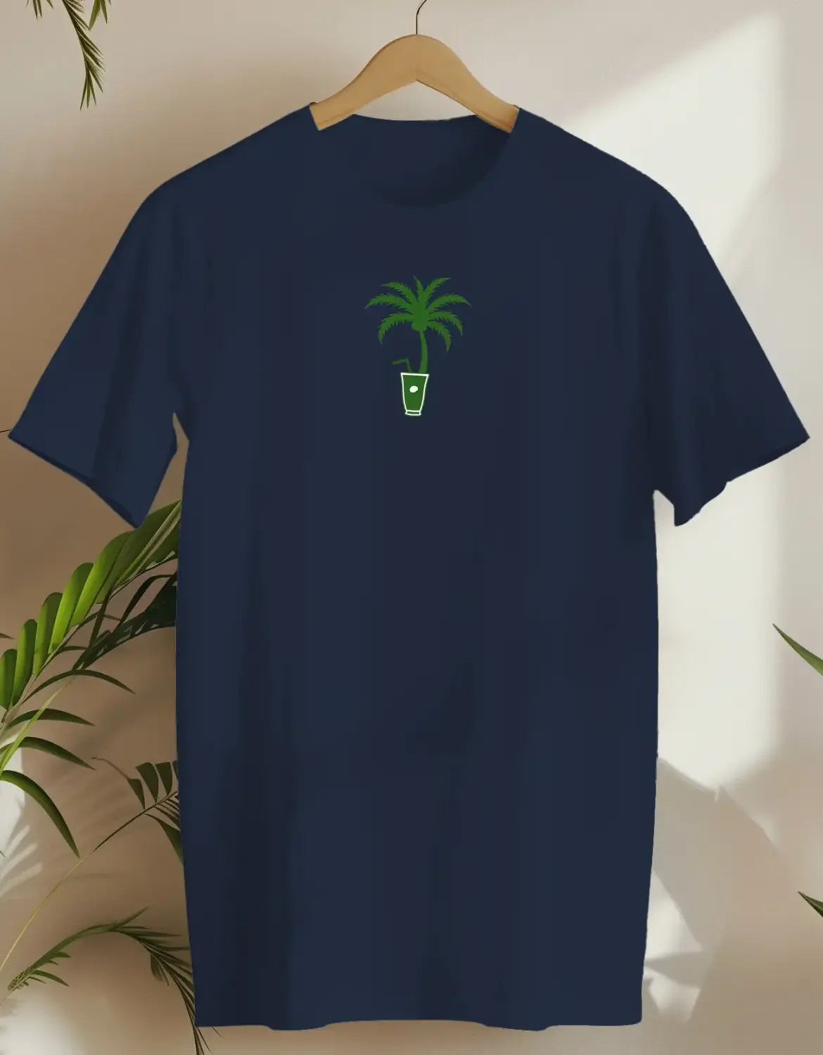 Palm Sip-T-shirt-Navy-AMCC.STORE