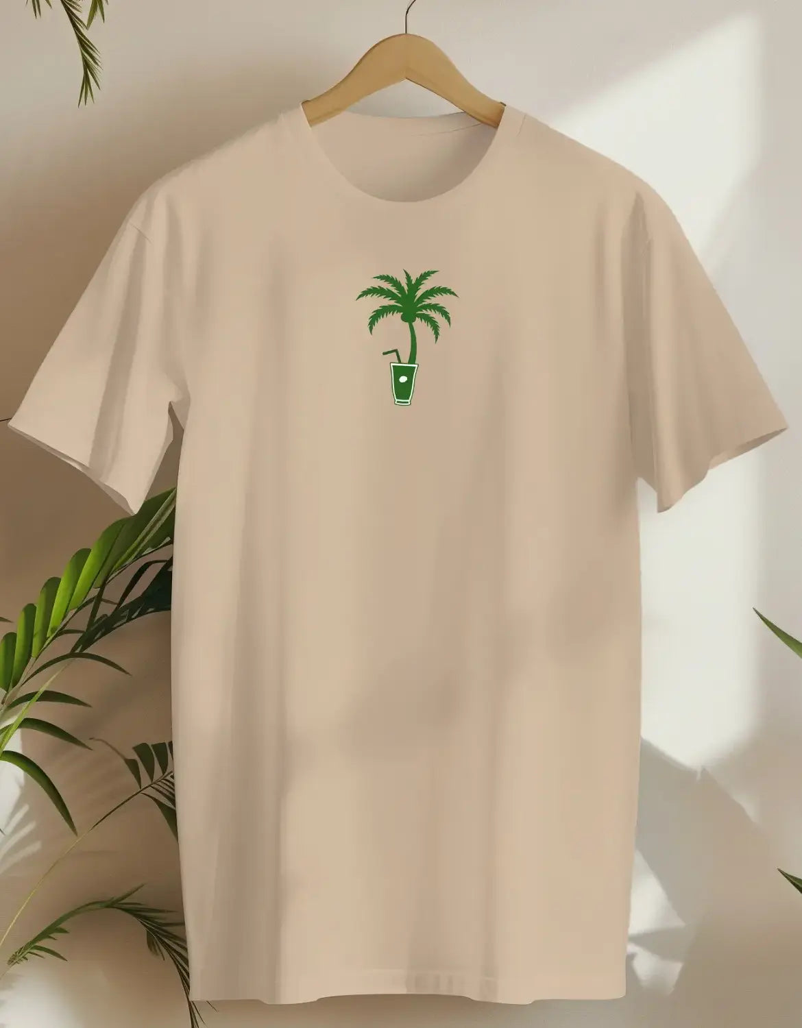 Palm Sip-T-shirt-Sand-AMCC.STORE