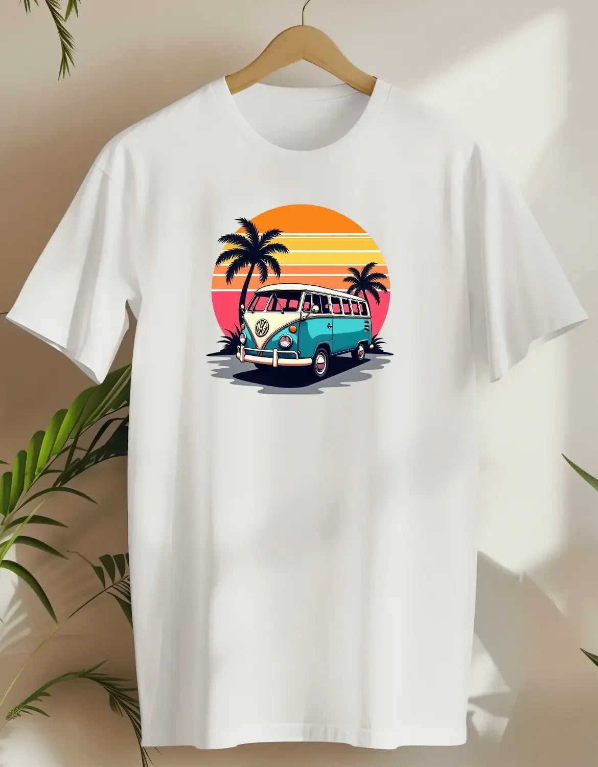 Retro Beach Van-T-shirt-White-AMCC.STORE