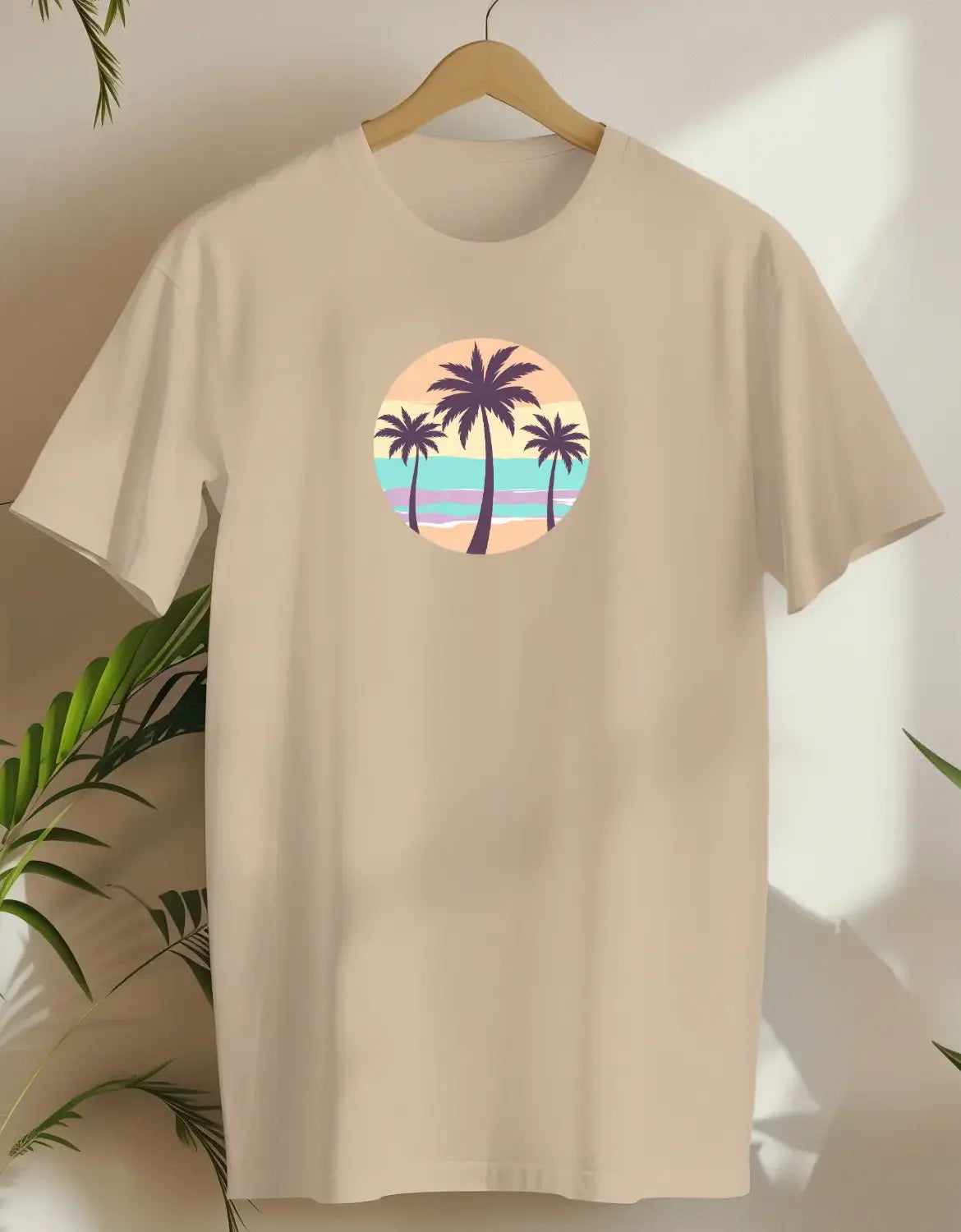 Retro Palms-T-shirt-Sand-AMCC.STORE