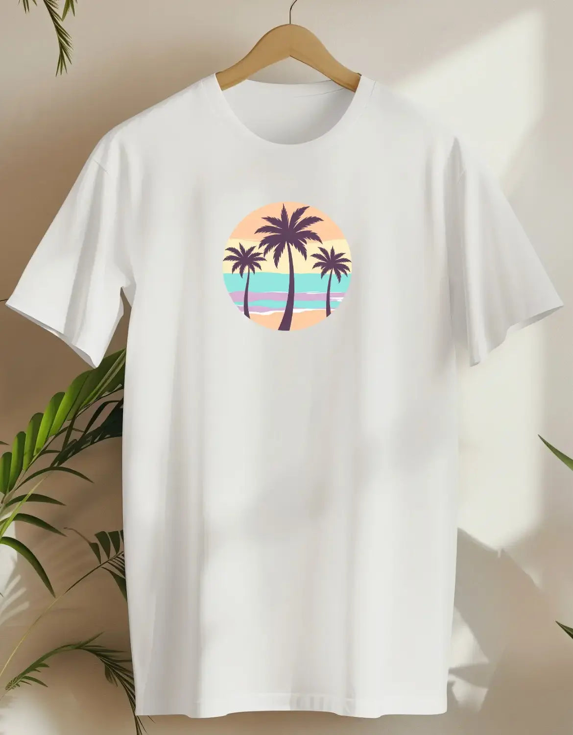 Retro Palms-T-shirt-White-AMCC.STORE