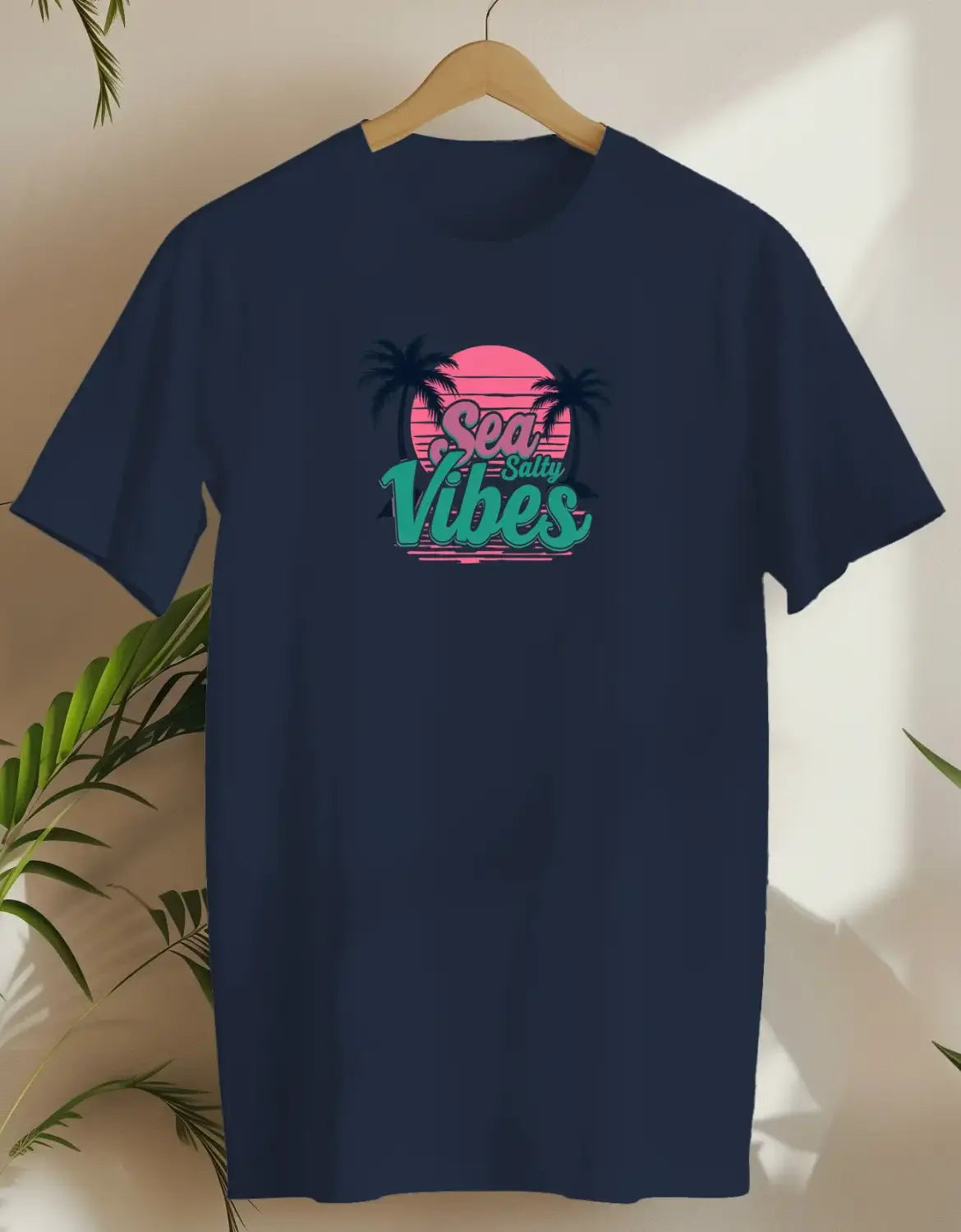 Sea Salty Vibes-T-shirt-Navy-AMCC.STORE