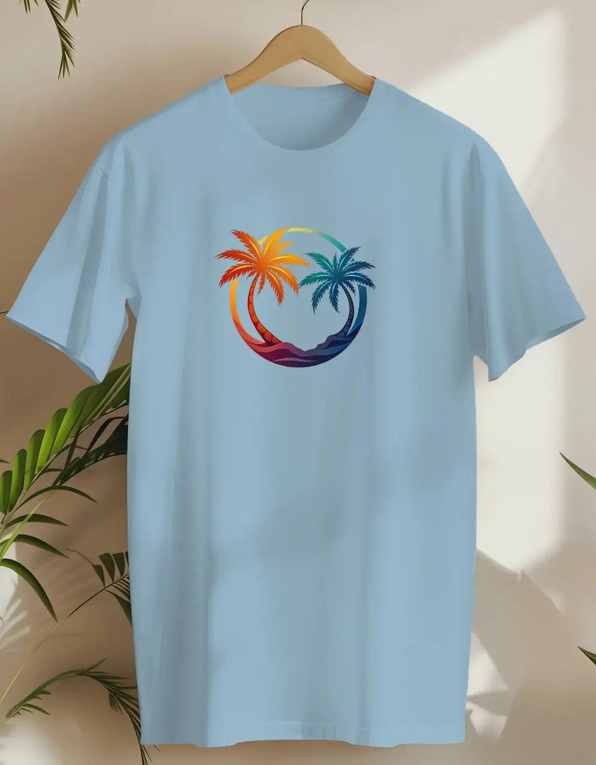 Serene Fern-T-shirt-Light Blue-AMCC.STORE