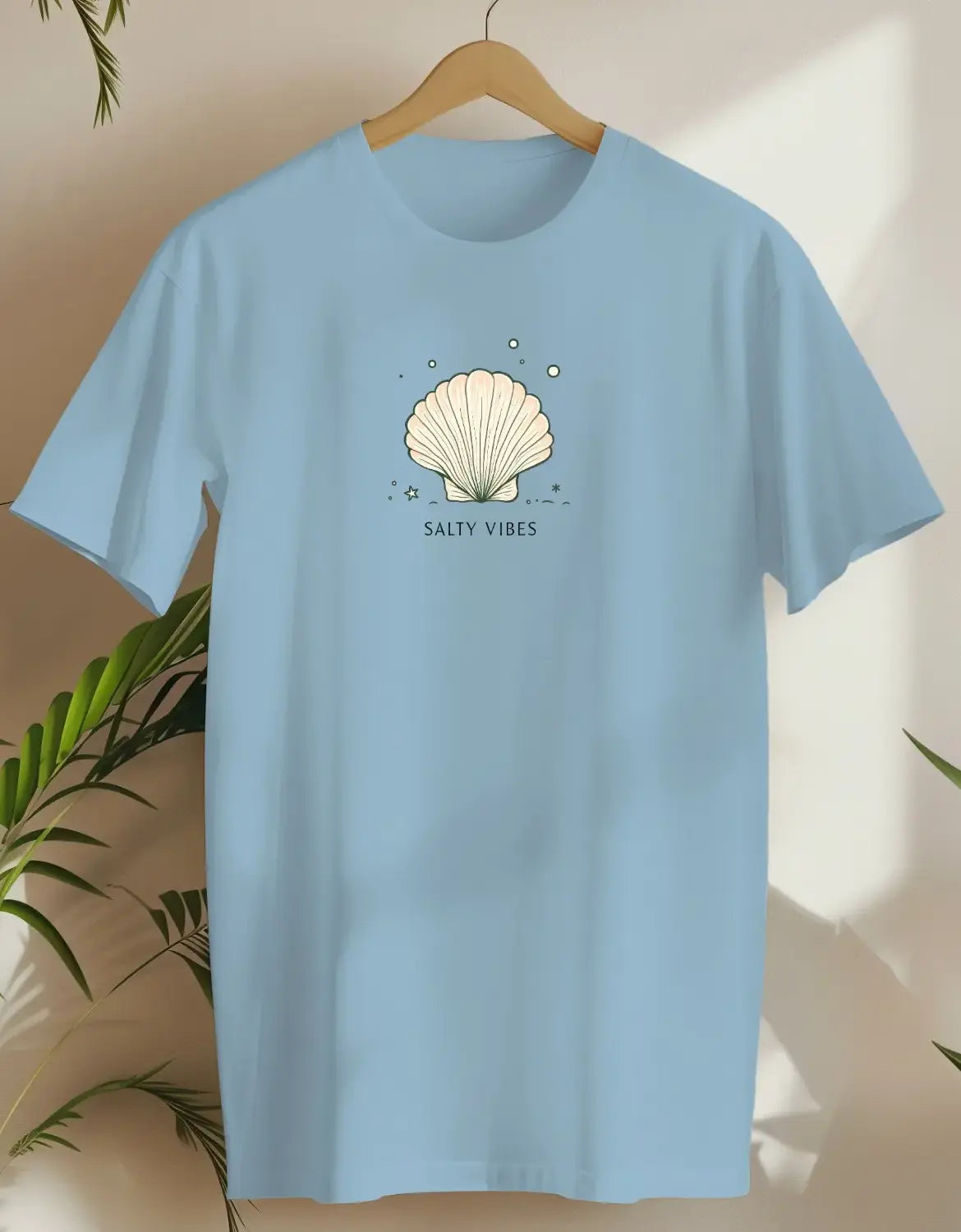 Shell Salty Vibes-T-shirt-Light Blue-AMCC.STORE