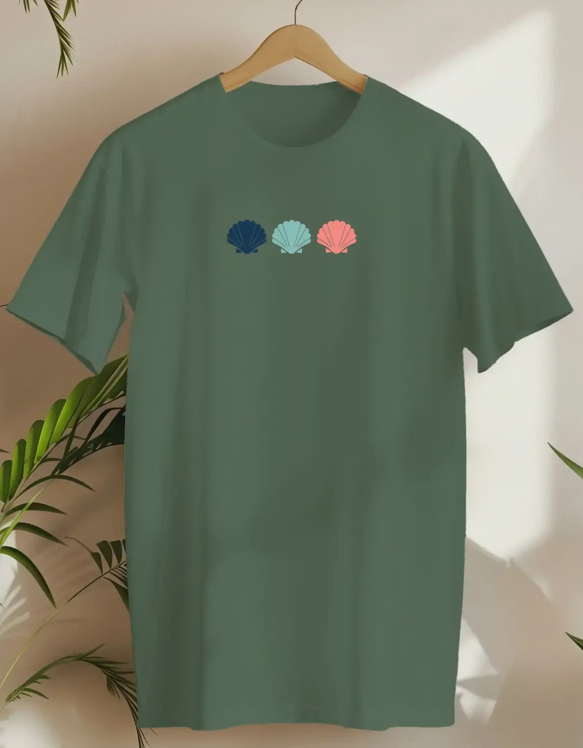 Shells Horizontal-T-shirt-Military Green-AMCC.STORE