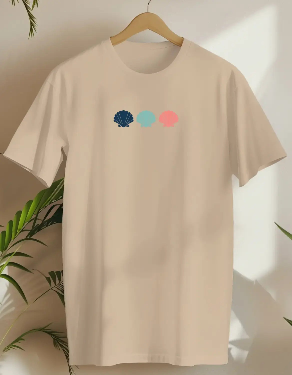 Shells Horizontal-T-shirt-Sand-AMCC.STORE