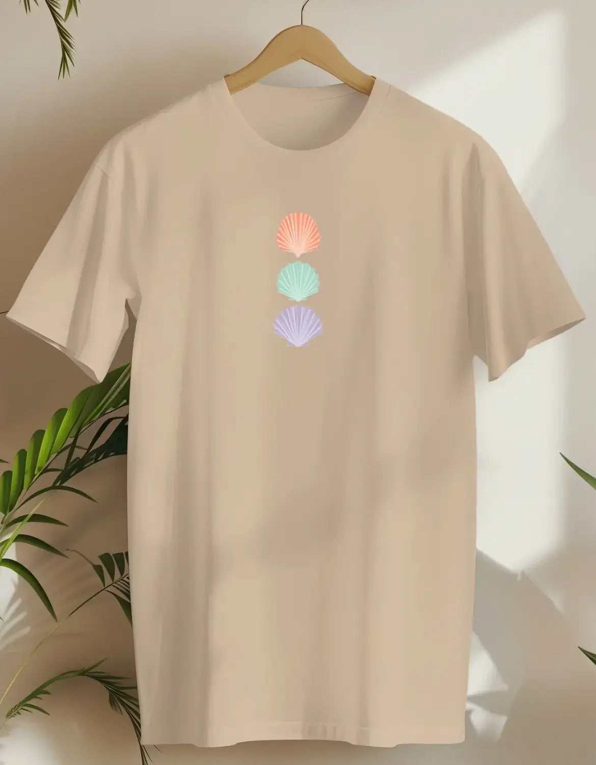 Shells Vertical-T-shirt-Sand-AMCC.STORE